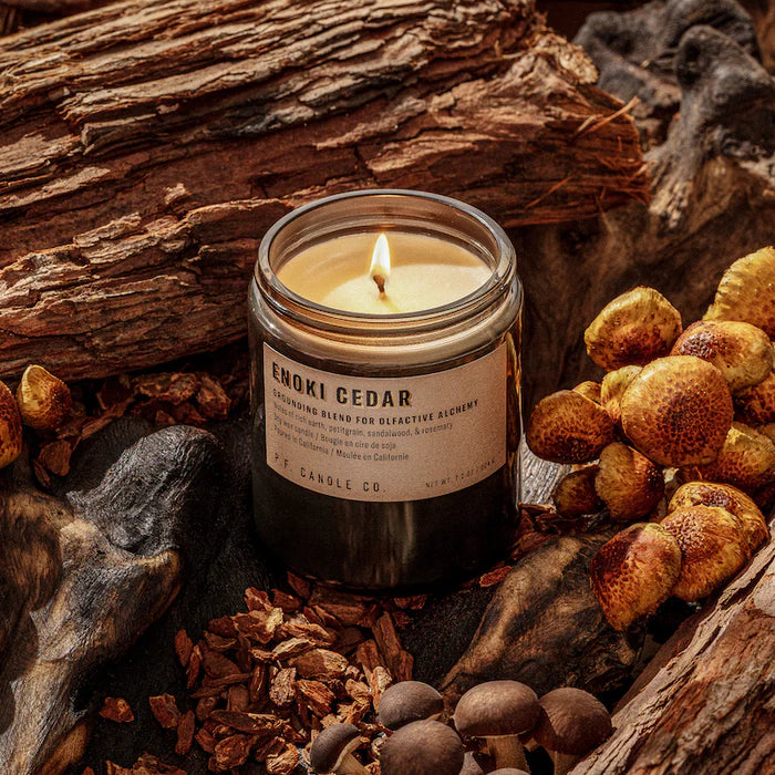Candela Organica Rilassante - Cedro Enoki