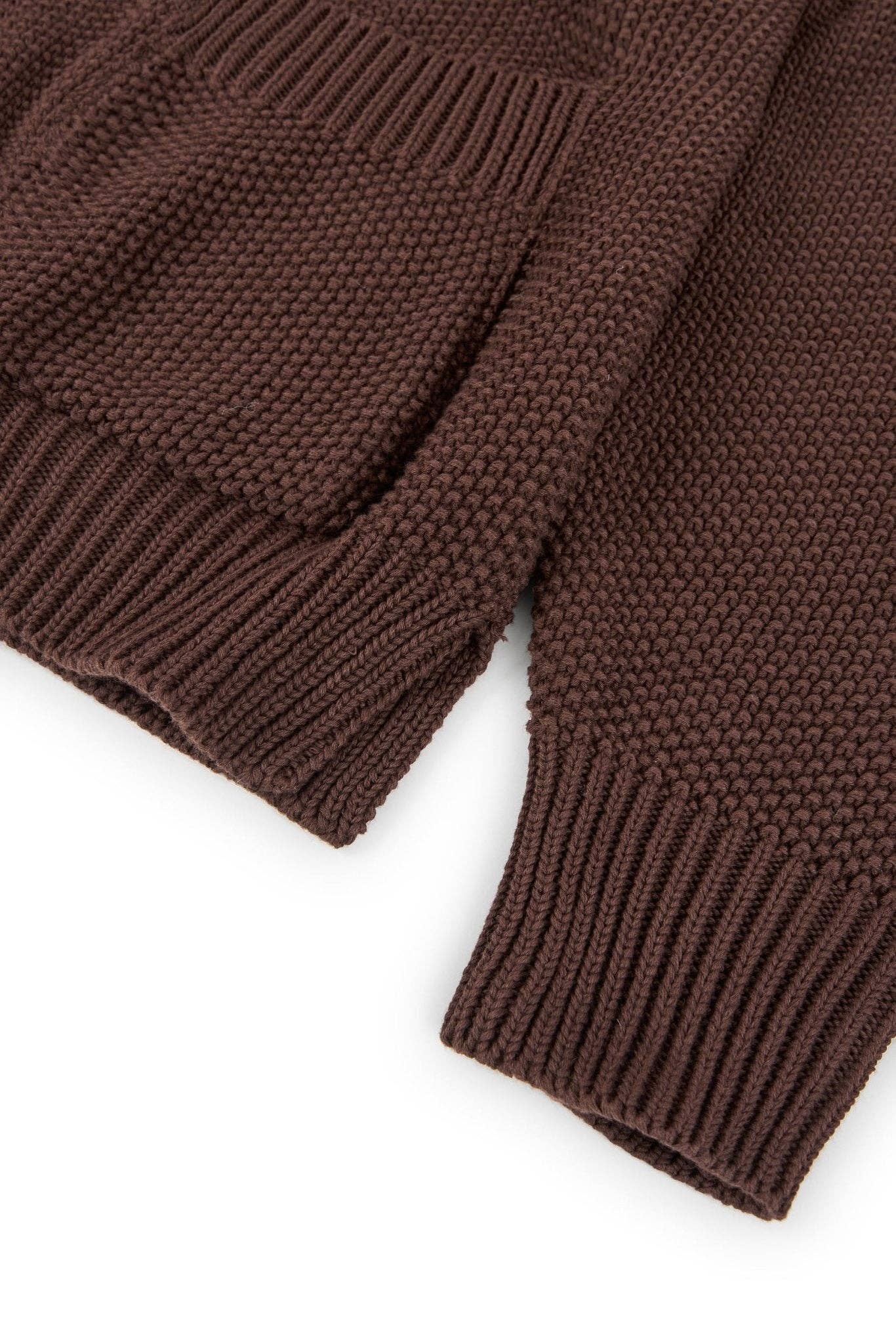 Cardigan Lungo Marrone Terra