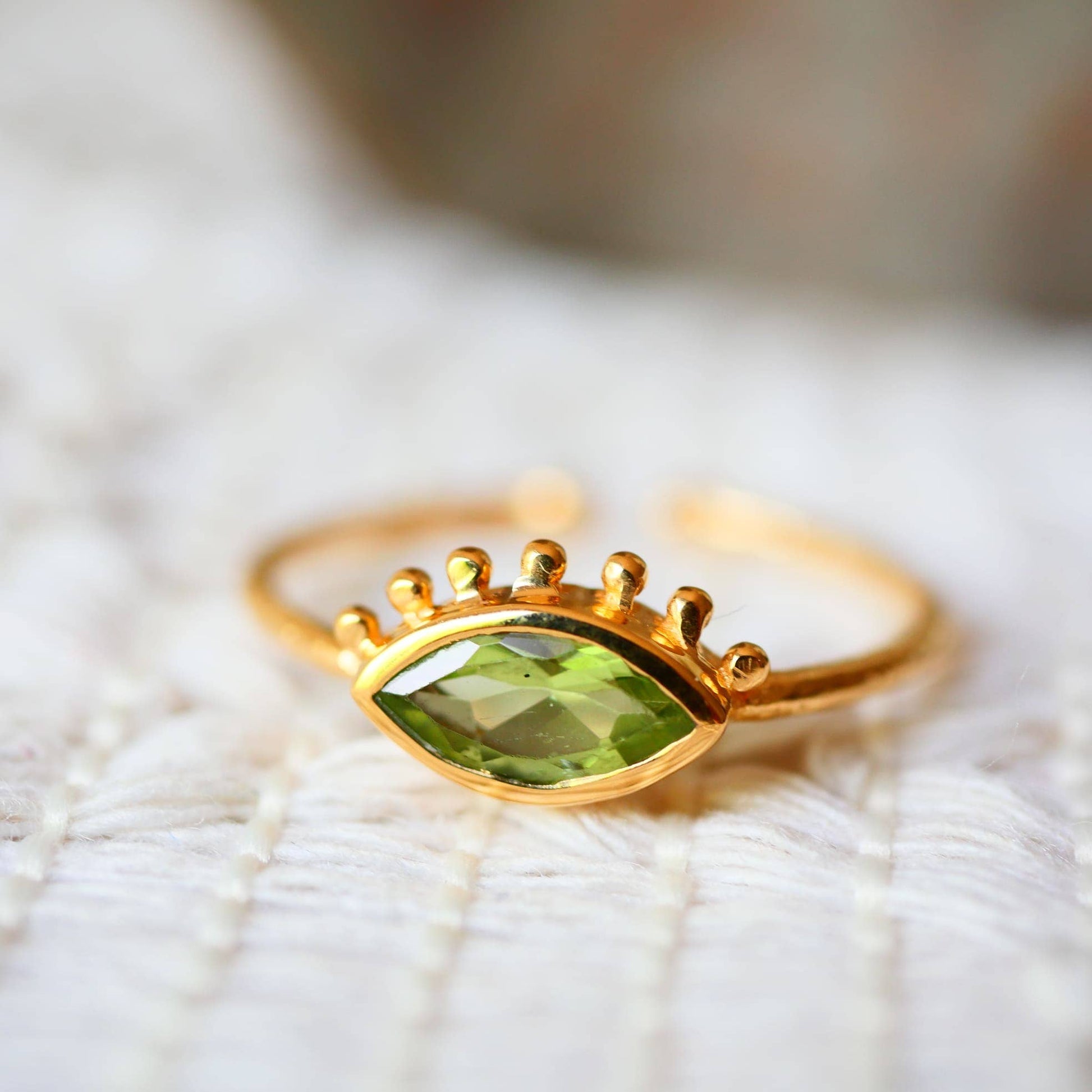 anello iris pietra naturale verde