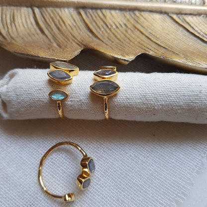 anello martellato pietra naturale