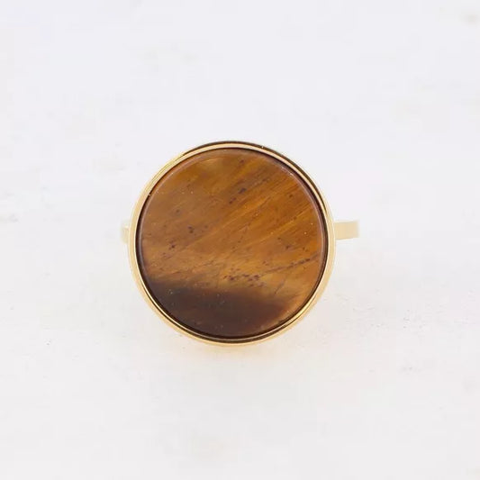 Anello Regolabile con Occhio di Tigre