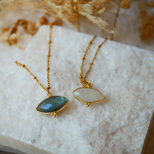Mahakali Necklace In Labradorite or Moonstone